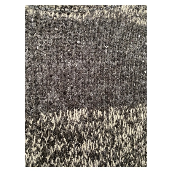 Loft horizontal lines and sequins black and white knitted sweater - Picture 4 of 4
